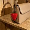 1Pcs Bag Accessories Jewelry 3D Resin Strawberry Bag Charm Cute Keychain Pendant For Phone Lanyard Christmas Gifts