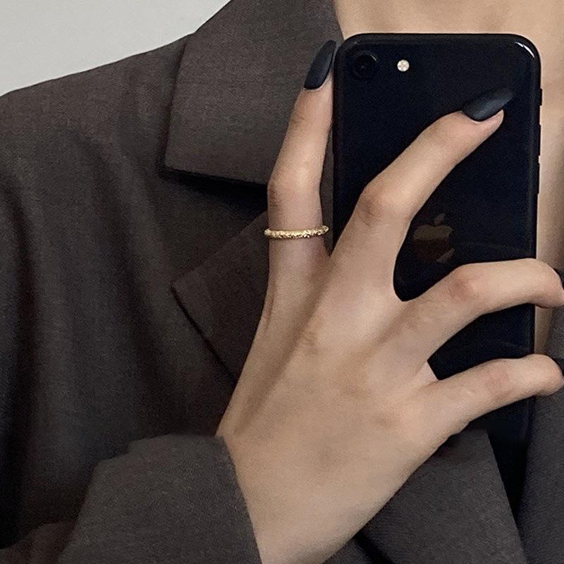 Temperament Niche Design, Simple and Cool Style Ring, Women's Fashion Personality, Japanese and Korean Gold Ring