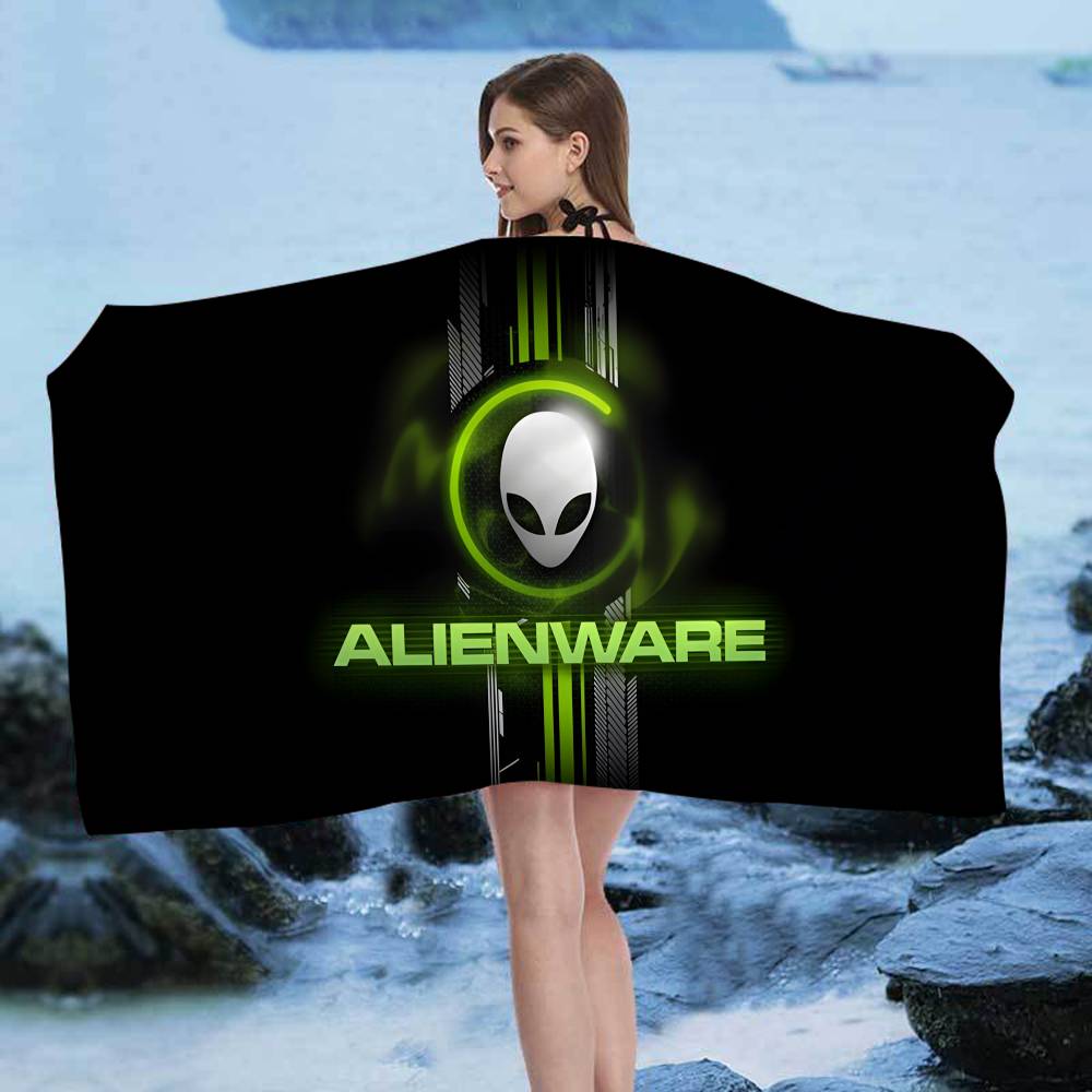 Dell Alienware A-Animation Pc Gaming Microfiber Blanket Quick Drying Beach Towels Printing Super Absorbent Pool Towel Blanket