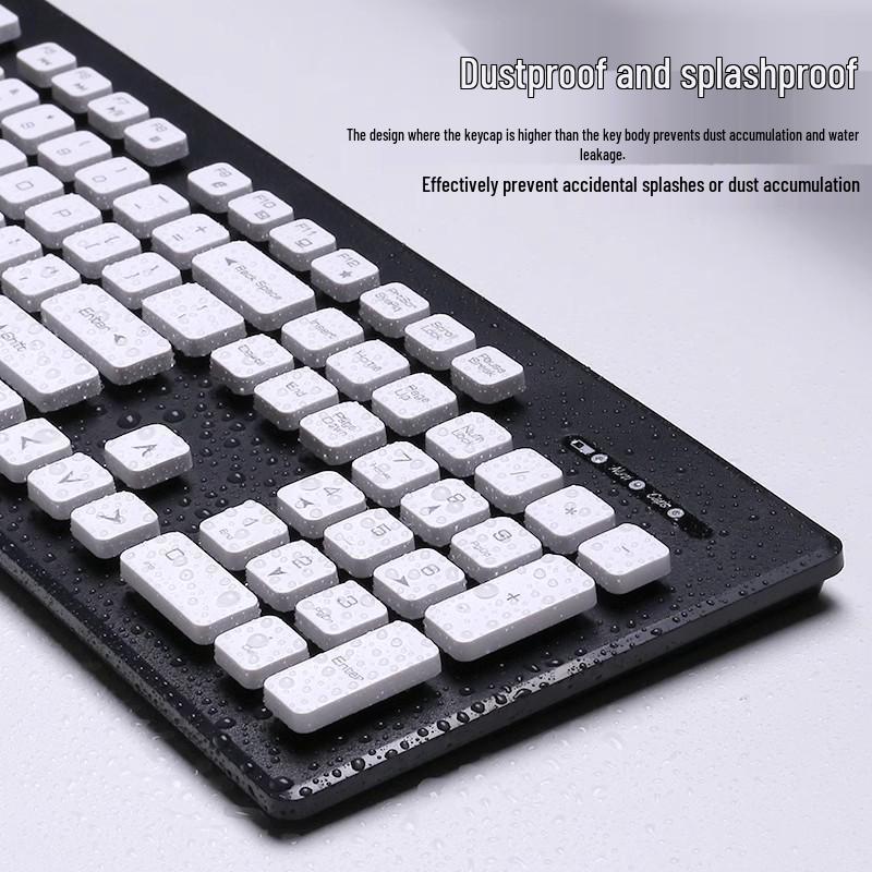 High-Quality Silent Floating Keyboard & Mouse Set - Wireless/Wired for Home & Office Use