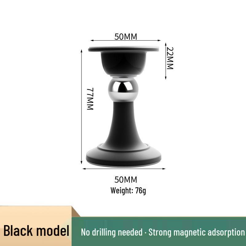 Magnetic No-Drill Silicone & Wooden Door Stopper – Strong Anti-Collision Bumper