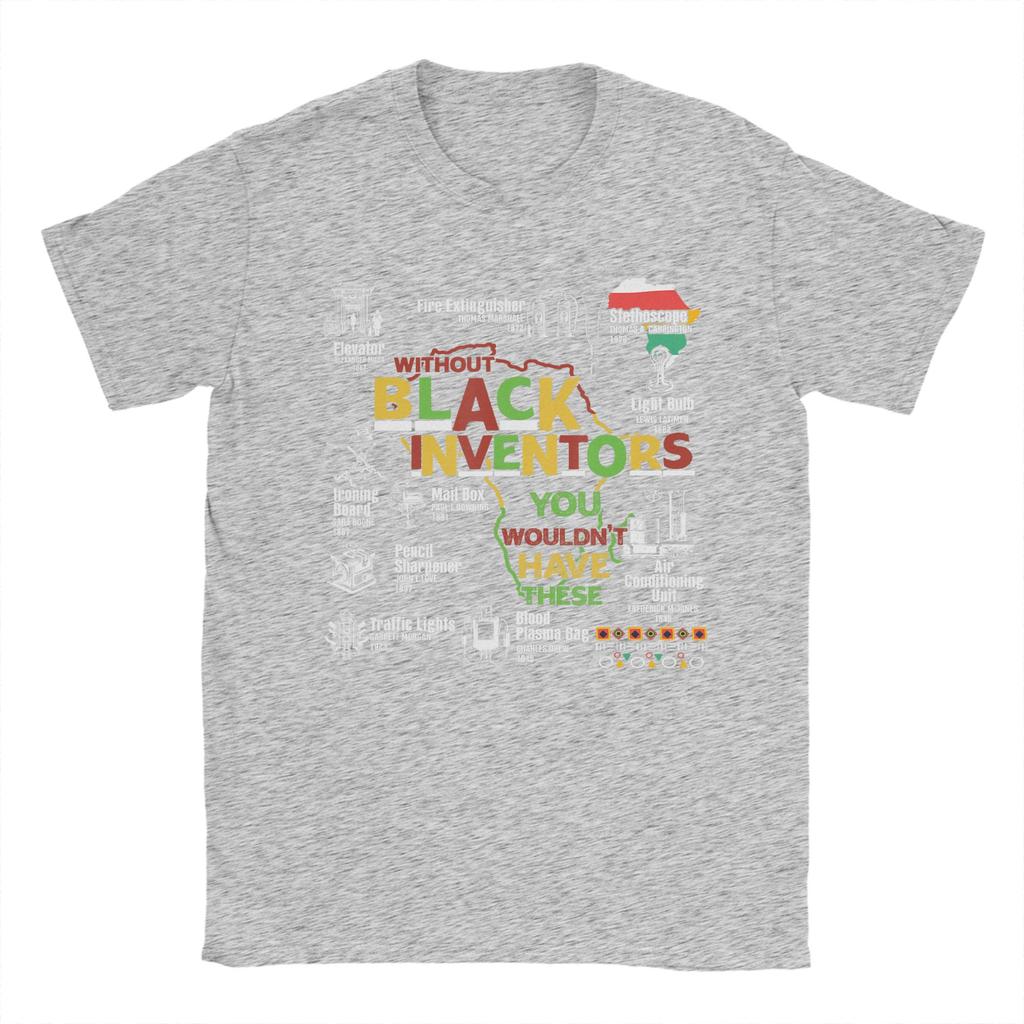 Black Inventors History Month African American 100 Cotton T Shirt For Men Beach T Shirts Breathable Tee Shirt Oversize Tops