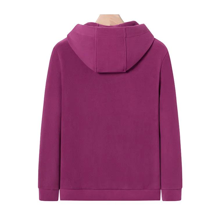 Jachetă Fleece Polar de Primăvară și Toamnă pentru Femei cu Glugă, Caldă, de Exterior, Casual, Top la Modă pentru Vârsta Mijlocie