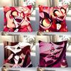 1pc Hazbin Pillow Case Square Bedroom Sofa Leisure Comfort Cushion Car Living Room Home Decoration
