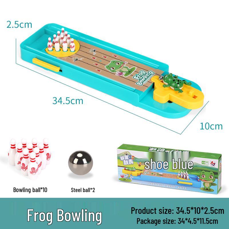 Cross-Border Children's Educational Catapult Frog Bowling & Finger Basketball Toy