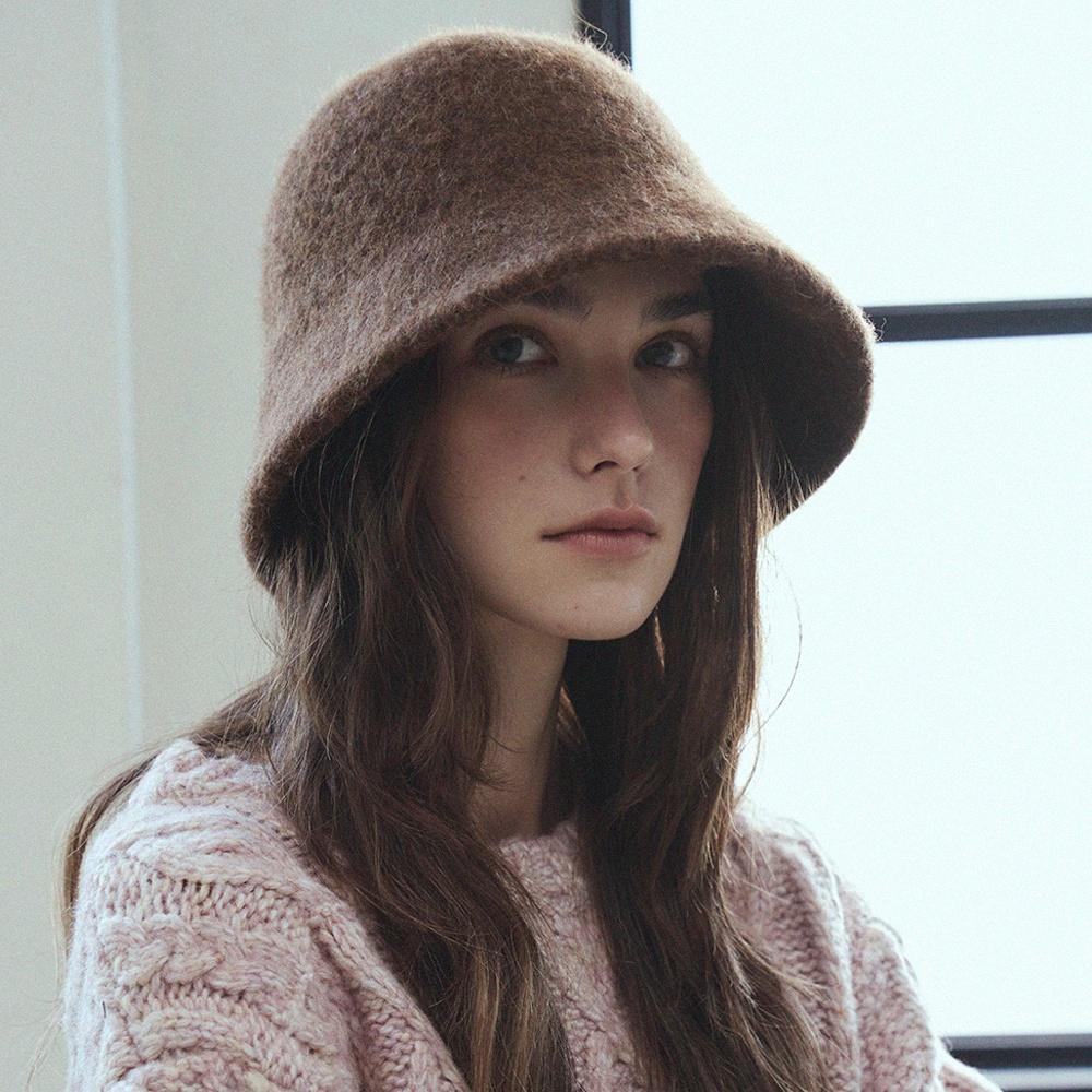 Meleuhen Camel Wool Bucket Hat_4Color