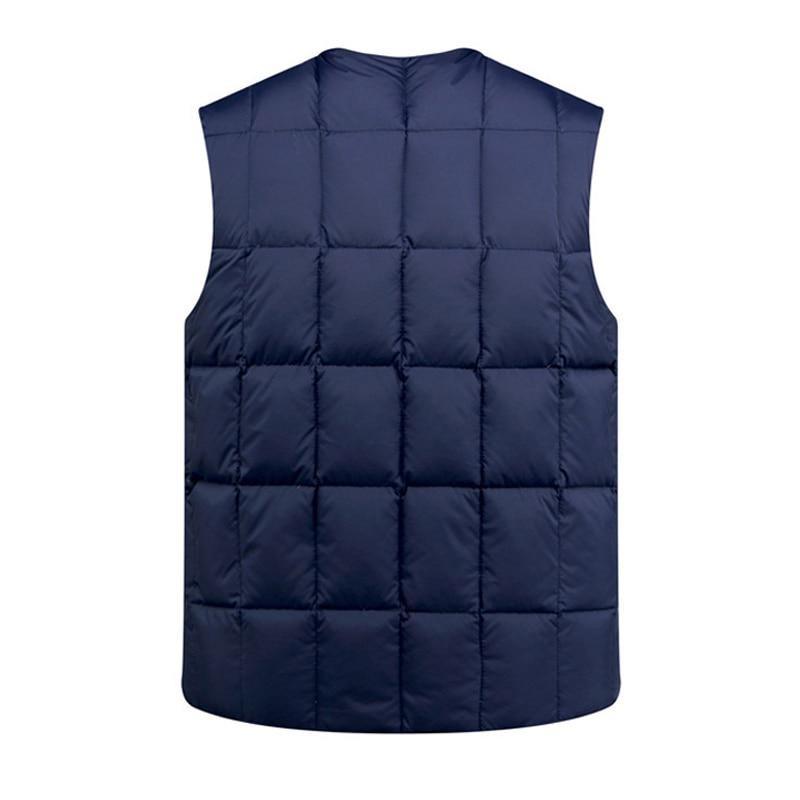 Herren Herbst Winter wasserdichte Weste Weste V-Ausschnitt ärmellose einfarbige warme Jacke