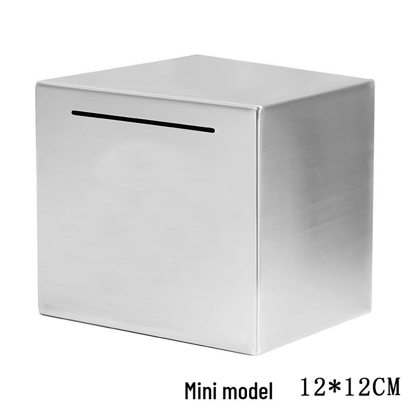 2025 Ударопрочная копилка из нержавеющей стали: Надёжный, большой железный ящик для взрослых и детей