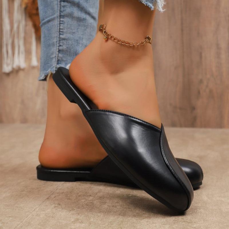 2026 Spring Autumn Women's Lightweight not tiring on the feetSoft Leather Non-Slip Casual Comfortable and Slippers