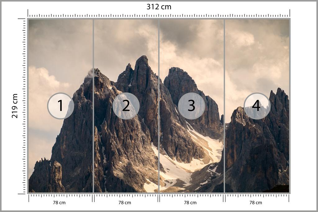 Photomural Mountain Landscape Structural Vinyl 312x219