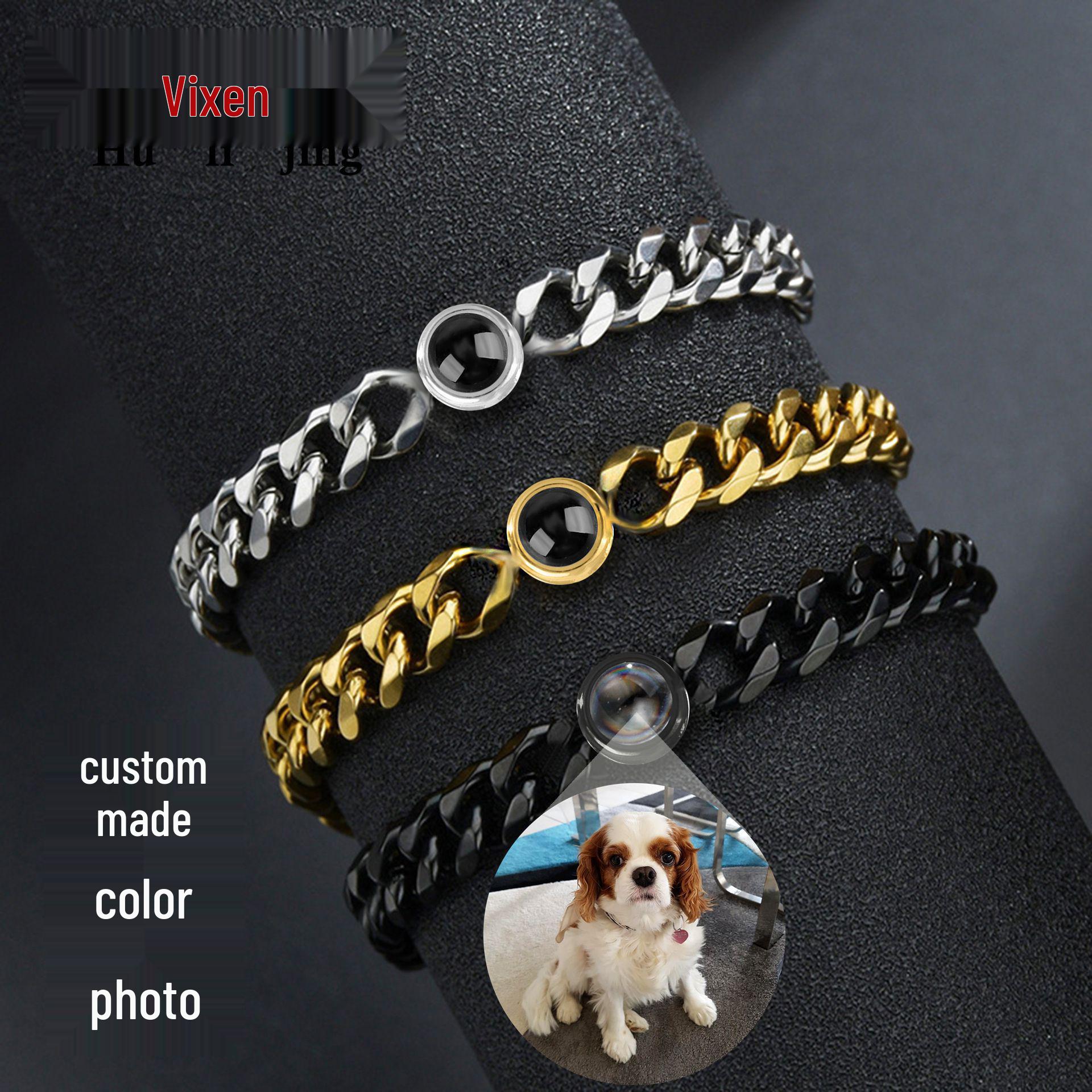 

Модный проекционный браслет отображает Я люблю тебя на 100 языках - Уникальный и простой подарок чёрный