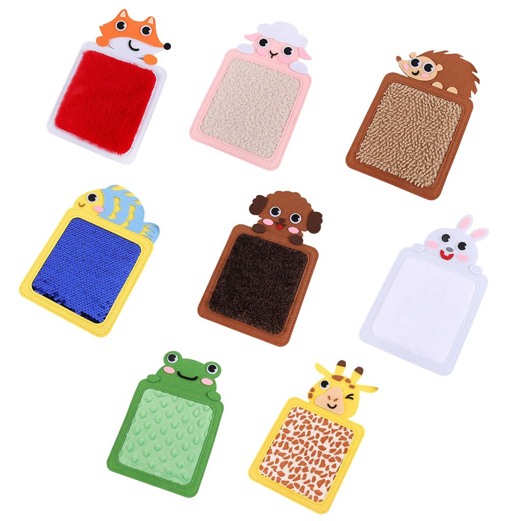 Animal Sensory Play Board Animal Themed Tactile Exploration Tiles Colorful Textured Playmats for Cognitive Development