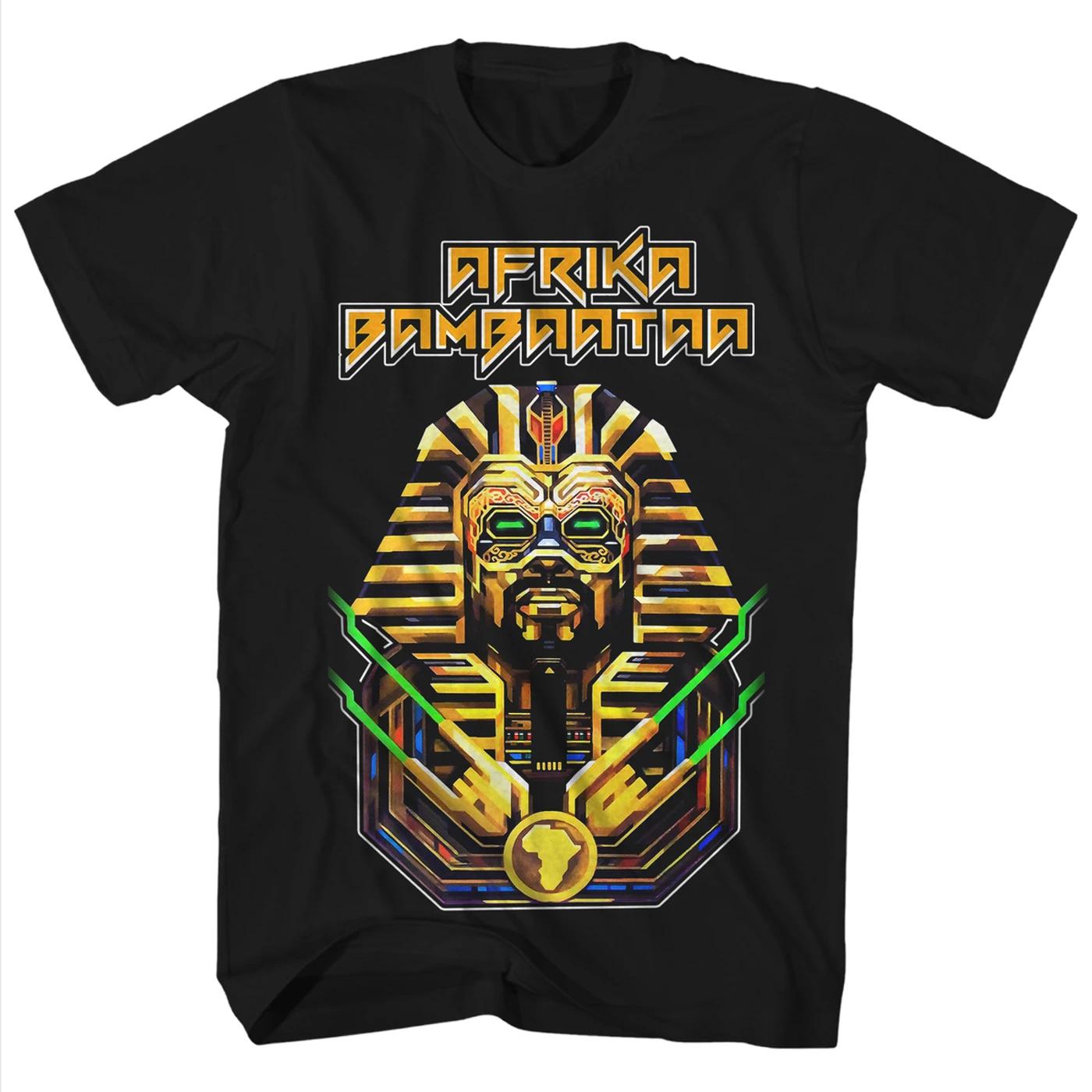 UZN Afrika Bambaataa Pharaoh graphic 100Cotton unisex shirt 2026 Summer New hip hop Y2K Unisex Hip hop culture streetwear Tshirt XL