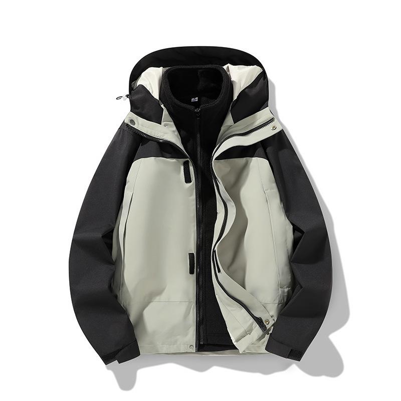 3-in-1 Jacket Hooded In Autumn and Winter, Removable, Thickened, Warm and Windproof Sports and Casual Couple Jacket