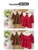 Spring Lace Collar Dress for Girls - Bow Embroidered Princess Skirt
