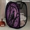 1Pcs Halloween Series 4 Pop-Up Laundry Hamper Expandable Mesh Hamper Basket for Room Bedroom Bathroom Organization Contemporary Storage