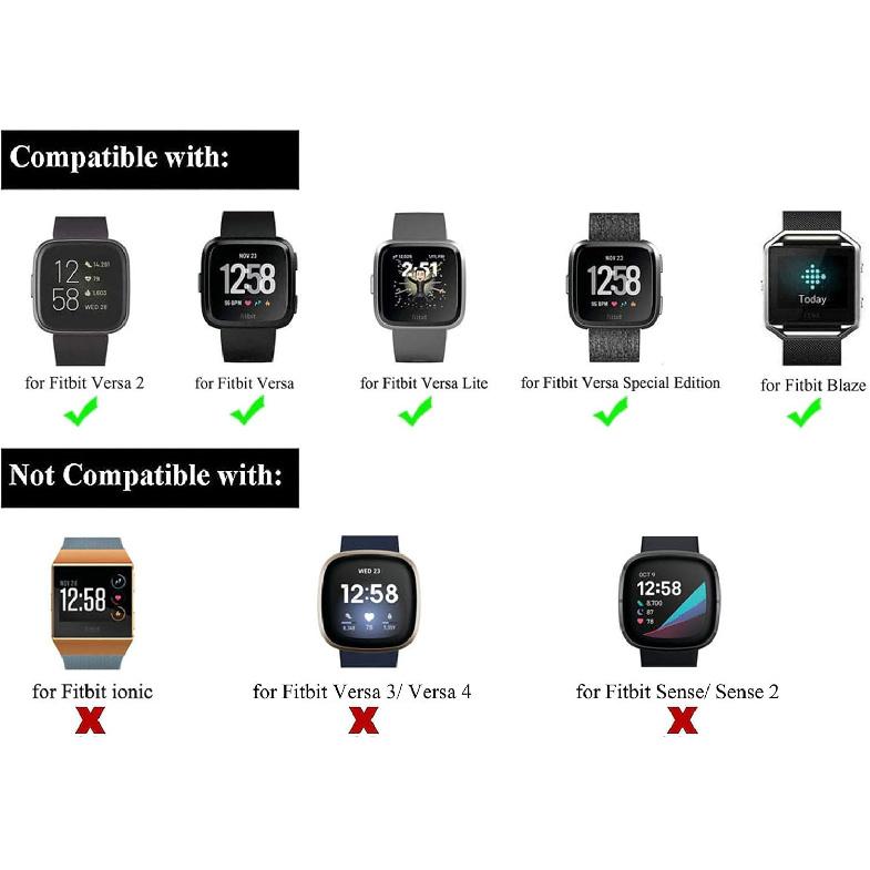 Adjustable Elastic Wrist Band/Ankle Band for Compatible with Fitbit Versa 2/Blaze/Versa/Versa Lite/Versa Special Edition Smartwatch, Stretchy Band