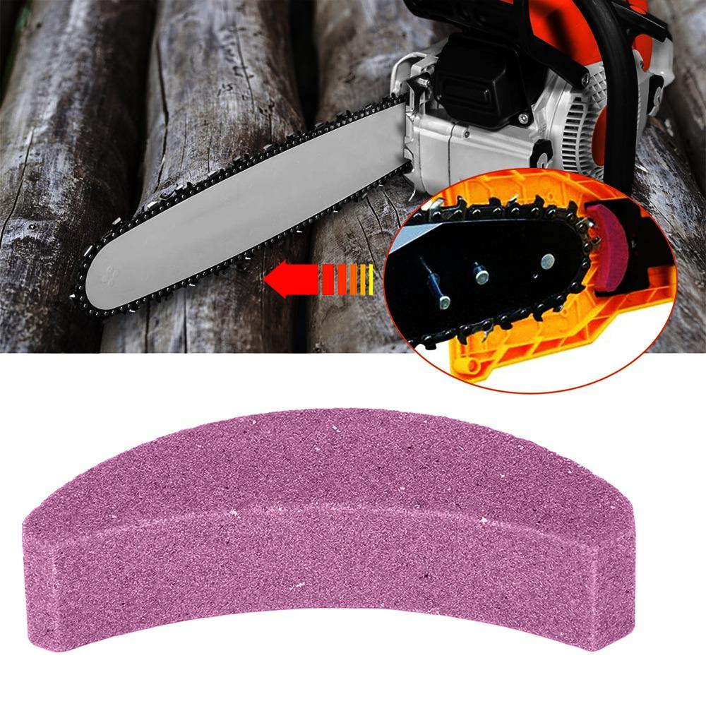 10pcs Pink Chainsaw Sharpener Crescent Chainsaw Teeth Sharpener Whetstone Sharpener  Metal Polishing