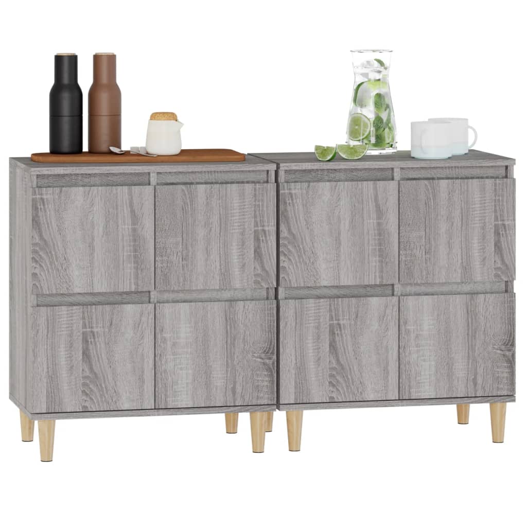 Sideboards 2 pcs Grey Sonoma 60 x 35 x 70 cm Particleboard
