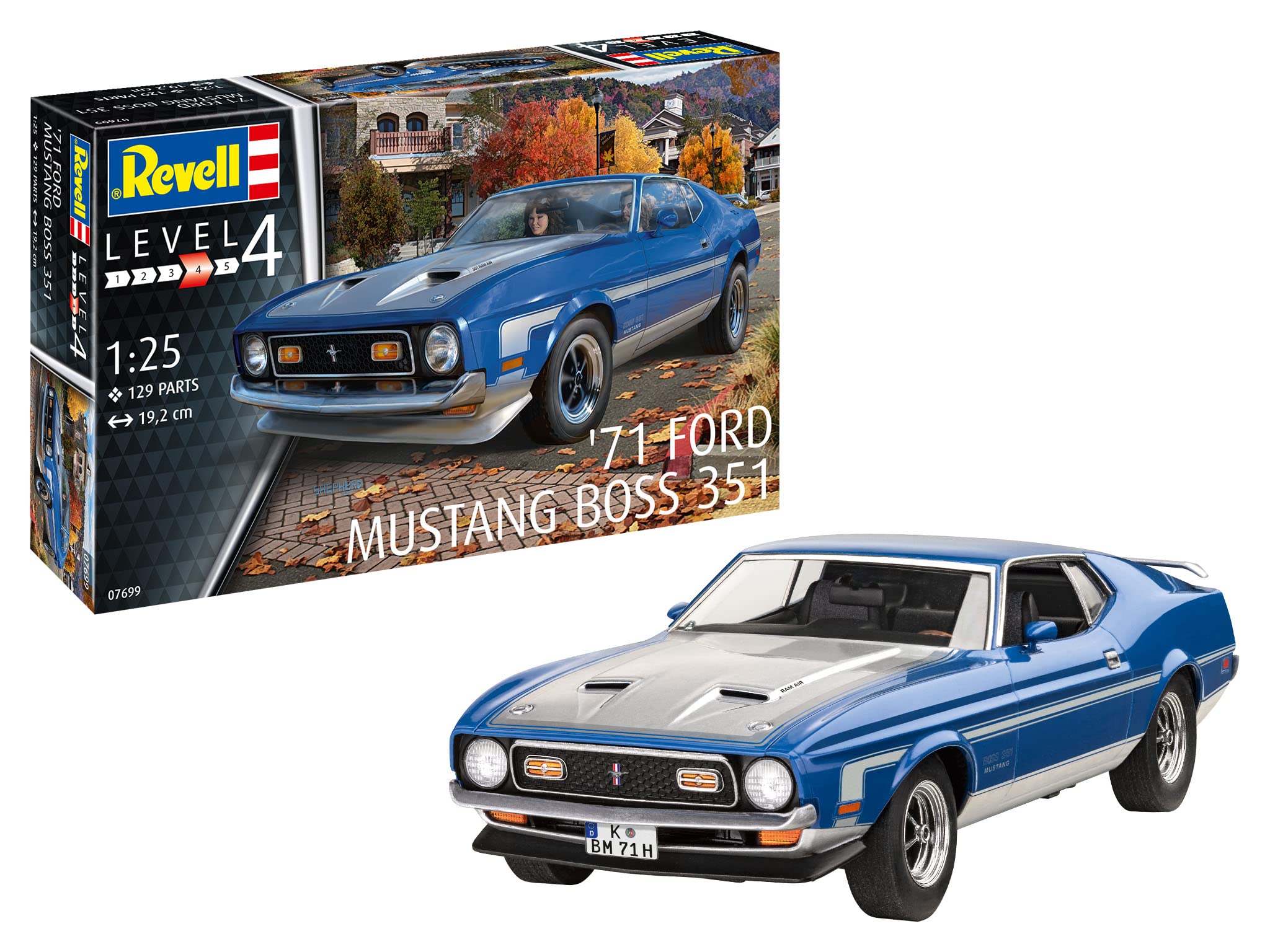 

German Revell 71 Mustang Boss 351 Plastic Model 07699 1/25