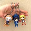 6pcs/set Naruto Anime Cartoon Figure Sasuke Kakashi Gaara Itachi Uchiha Keychain Backpack Decoration Pendant Present