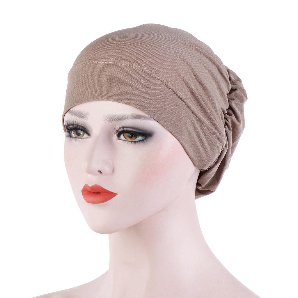 16-Color Muslim Under Cap Head Wrap - Crystal Linen Multicolor Chemotherapy Sleep Cap Headscarf.