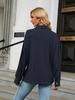 Europäische und amerikanische Damen Freizeitjacke mit Taschen und Knöpfen in Uni-Farbe für Herbst und Winter