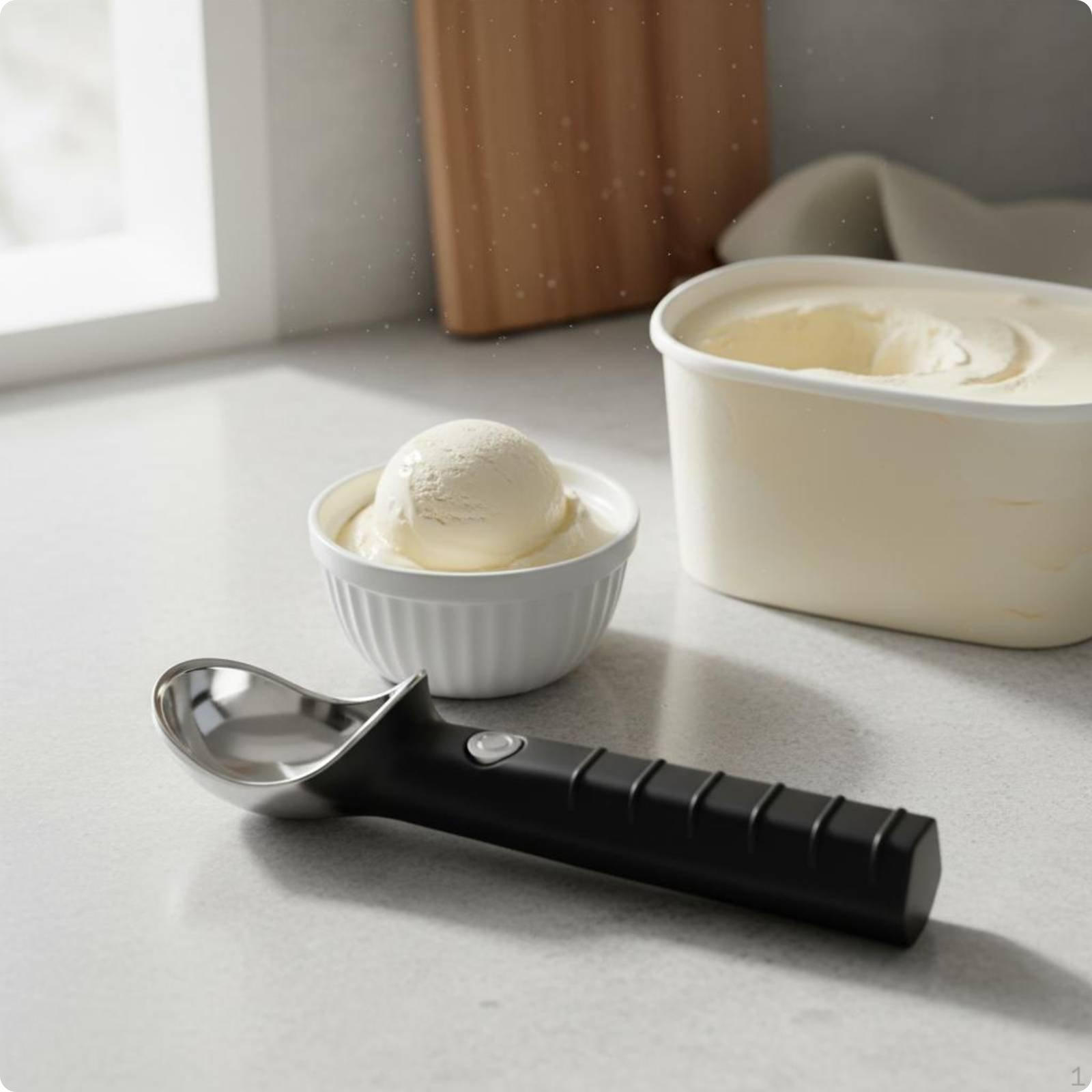 PowerOperated Ice Cream Dipper Stainless Steel Self Melting Fast Heating Heated чёрный