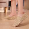 Espadrilles Women Shoes Patchwork Slip on Summer Shoes Men Loafers Breathable Canvas Shoes Jute Wrapped Shoes Unisex Outwear