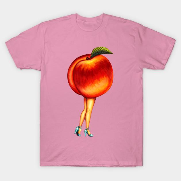 T Shirt Women Fruitstand Peach Harajuku Print Kawaii Tshirt Summer Short Sleeve Female T-Shirt Top Tee