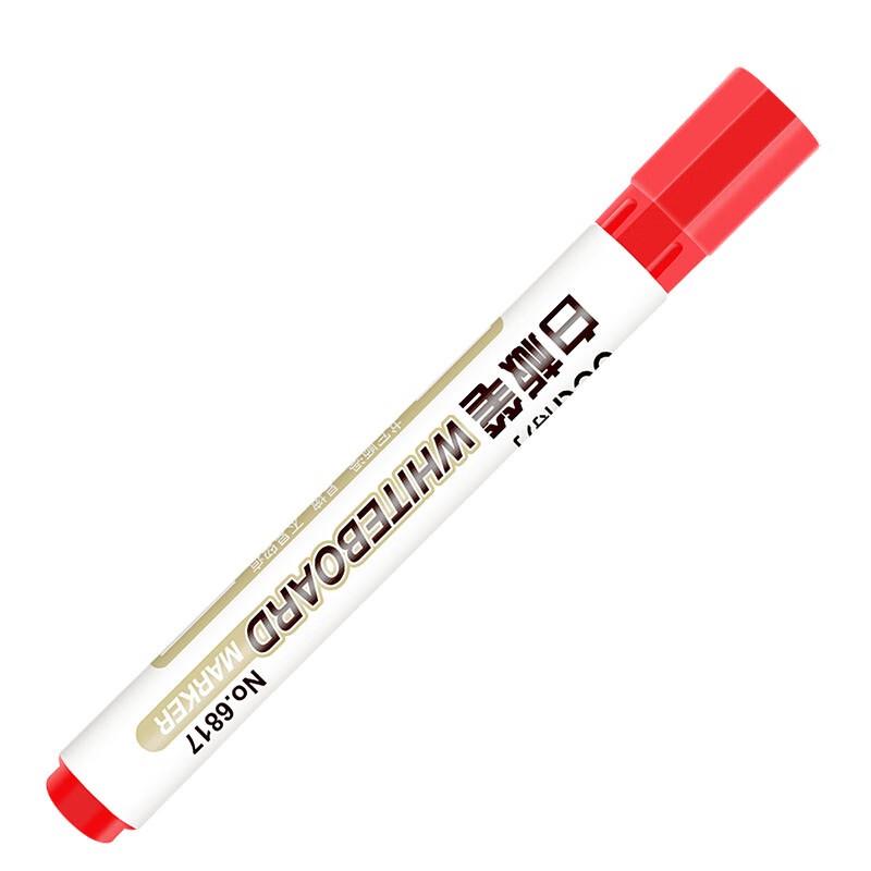 Deli Magnetic Whiteboard Pens - Red (10 Pack)