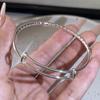 Xiaomi 100% Solid 925 Sterling Silver Retro Bracelet for Women Men Vintage Handmade Simple Sparckling Narrow Bracelet Birthday Gift