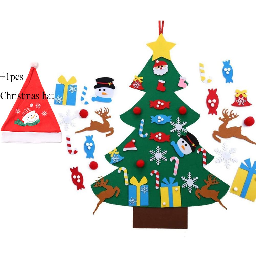 Anul Nou Craciun Decoratiuni pentru agatat pe usi de Craciun Set de brad de Craciun DIY cu ornamente pentru copii Cadouri de Craciun