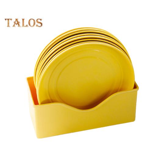 8 ks lehké plastové talíře nerozbitné znovu použitelné jídelní talíře vhodné do myčky na nádobí Barevné talíře do kuchyně pro každodenní kempování