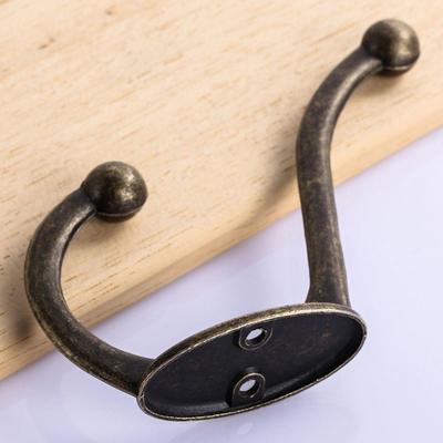 1 Stück Vintage Bronze Wandhaken Mantel Tasche Handtuch Hut Kleiderbügel Robe Wandhaken Haus Badezimmer Küche Tür Antike Haken Halter