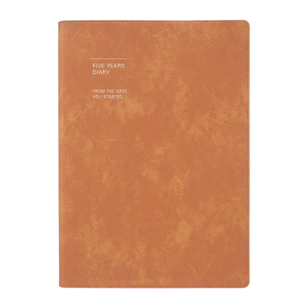 January A5 Marks 5-Year Diary, Softcover, Year-Free, Start, Size, Camel, CDR-FYD03-CM