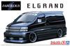Aoshima Bunka Kyozai Scale The Tuned Car Series 43 Nissan Fabless APE50 Elgrand 2000 Plastic Model Kit 1/24 No. (Molded Color)