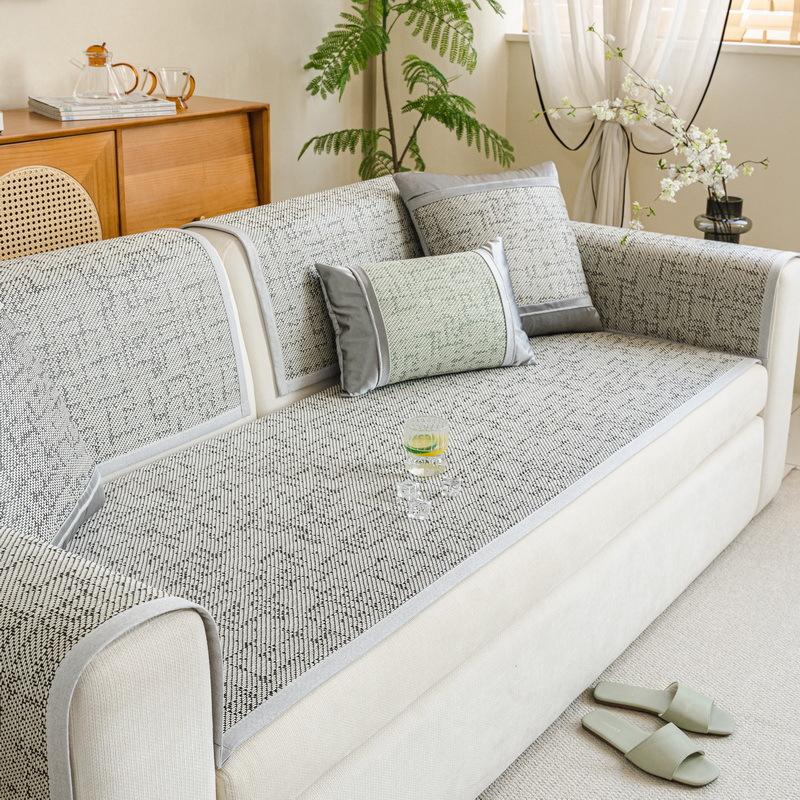 Summer Ice Silk Rattan Sofa Cushion, Mat Cushion, Non-Slip And Breathable Advanced New Cold Sofa Seat Cushion