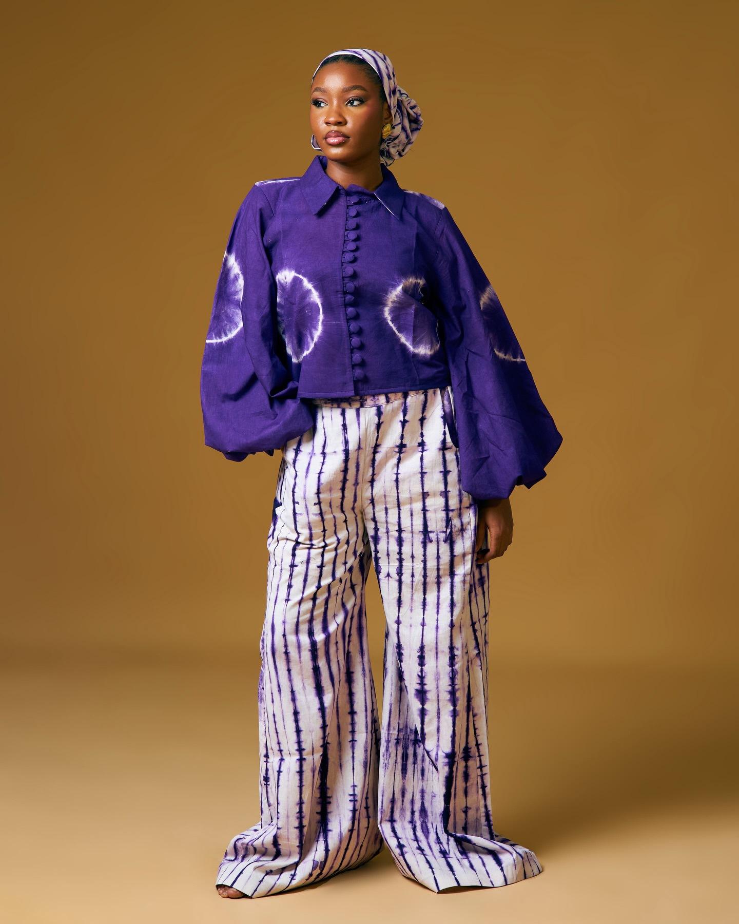 European and American fashion spring and summer African design suit banquet vacation style versatile long-sleeved trousers two-piece set women S