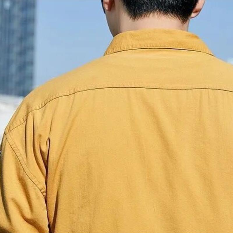 Men's Shirt Three-quarter Sleeve Spring and Summer Fashion Loose Short-sleeved Shirt Hong Kong Style Japanese Shirt Casual Jacket