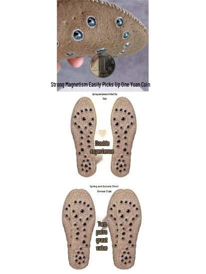 Breathable Magnetic Therapy Acupoint Massage Insoles with Heating Pads