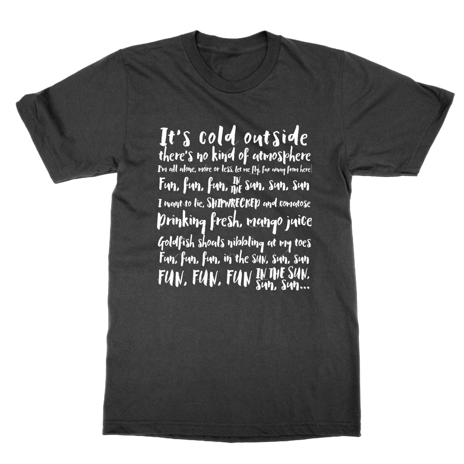 T-Shirt Rouge Dwarf Lyrics It s Cold Outside Drôle Geek Nerd Top Tee Cadeau 2XL