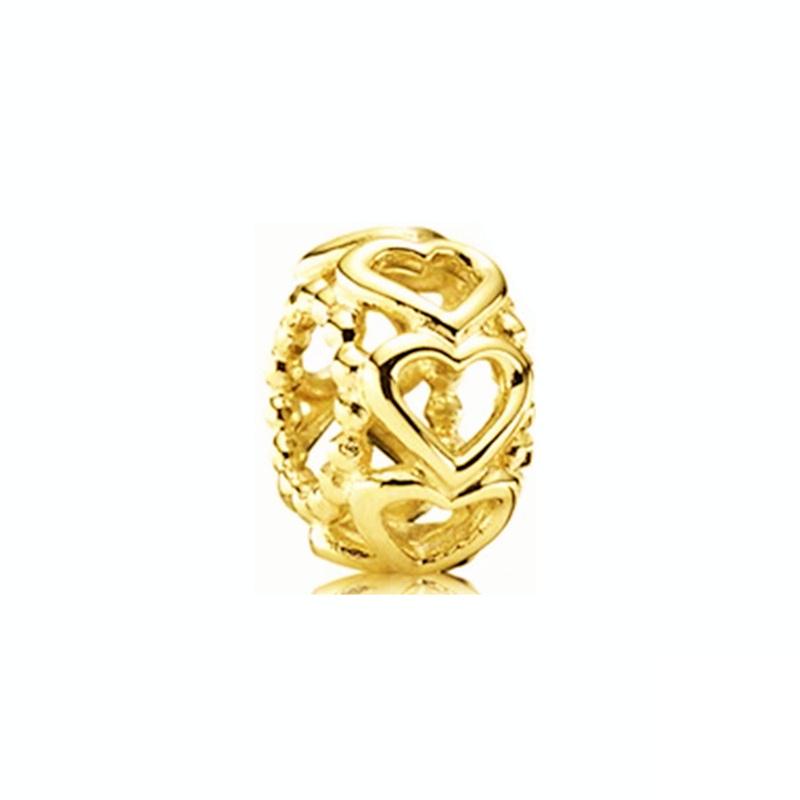 NEW DIY Sparkling Gold-Plating Serise Family Star Flower Cake Charm Bead Fit Silver European Bracelet Jewelry Gift