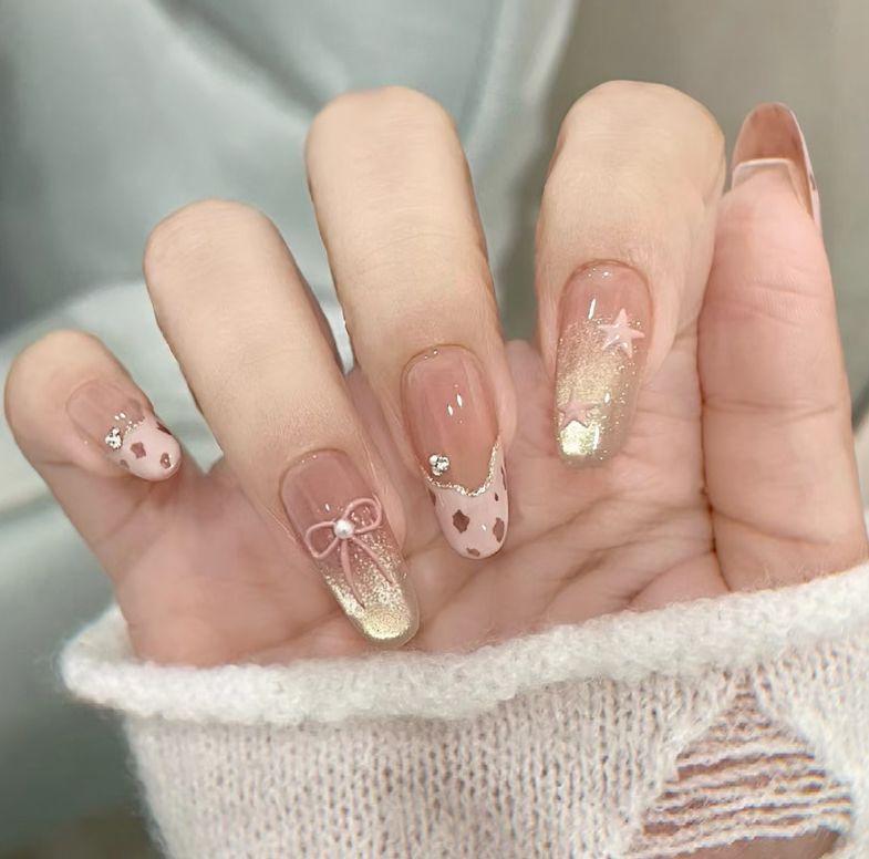 Handmade High-End Flash Diamond Nails: Boost Skin Glow with Pure Desire Style