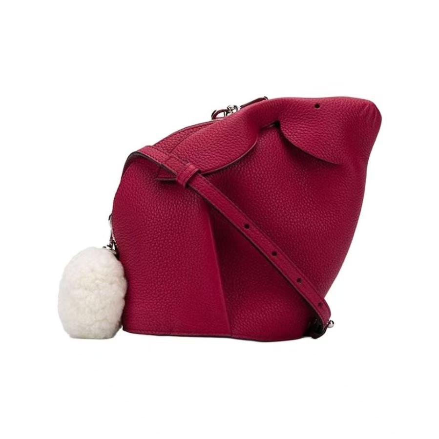 

Loewe Bunny Plush Leather Mini Crossbody Bag Women Bags Pink 19912T350 Basic Set (Bag+Dust Bag)