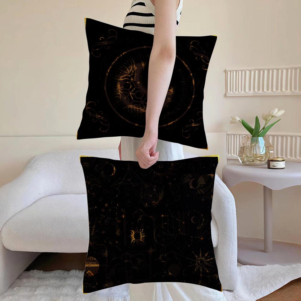 Eid Al-Fitr Cushion Cover Anti-dustmite Pillowcase Invisible Zipper Silky Short Plush Sofa Cushion Cover