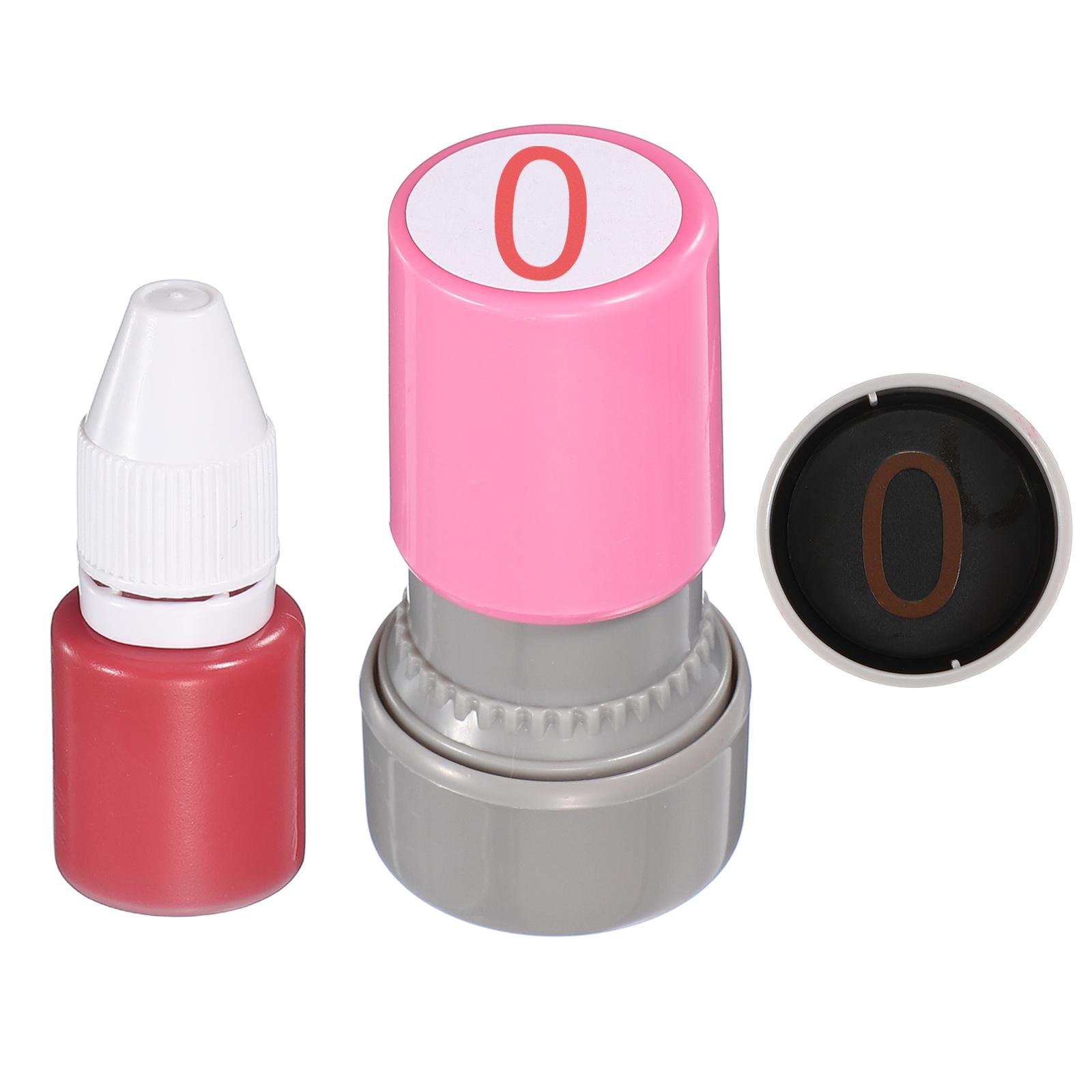 

20mm Self Inking Number Stamps Numeral 0-20 Digital Stamps with Refill Red Ink for Notebook Scrapbooking DIY Craft Office Use