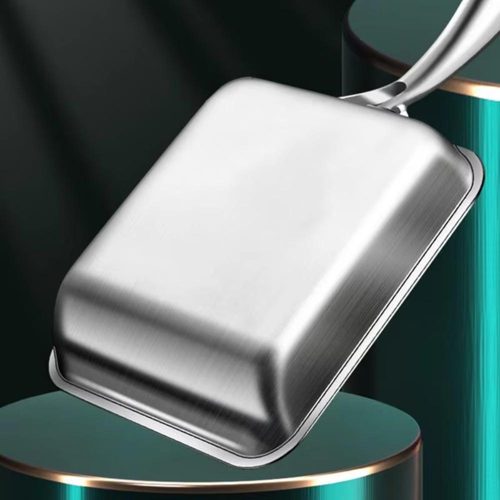 Rectangular Japanese Omelette Pan Stainless Steel Sandwich Skillet Durable Egg Frying Pan Cooking