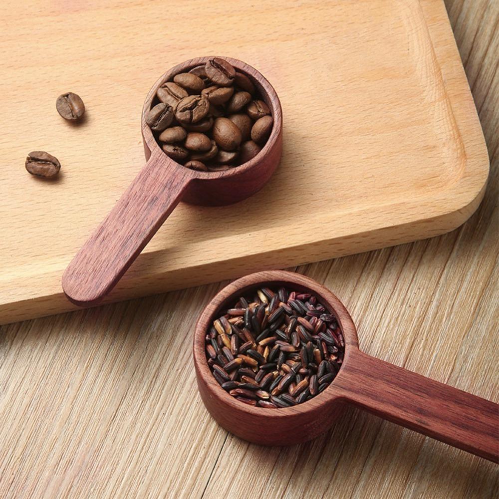 Long Handle Wooden Measuring Spoon Wooden Kitchen Measuring Tools Measuring Scoop  Coffee Measuring