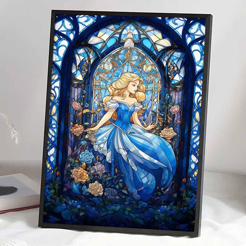 Diamond Mosaic Colorful Diamond Painting Rapunzel Full Round Embroidery Cartoon Creative Hobbies Wall Decor